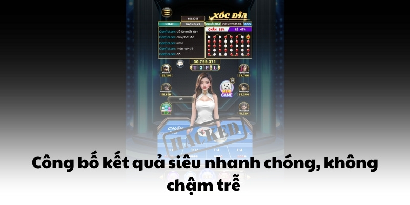 Công bố kết quả siêu nhanh chóng, không chậm trễ
